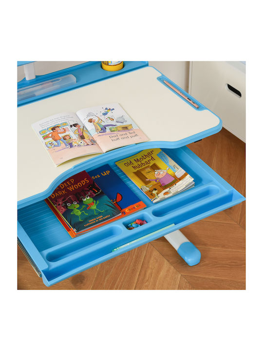 Kinder Schreibtisch Blau 70x49x105cm