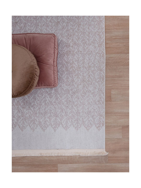 Palamaiki DC005 Rug Rectangular with Fringes Ecru