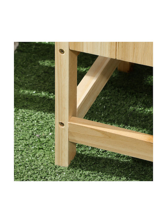 Outsunny Planter Box Wooden Beige 86x30x50cm.