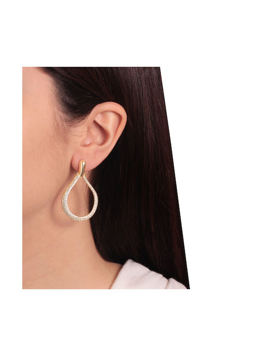 Silver plated gold plated earrings Drops