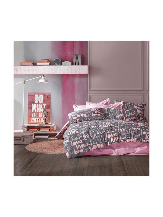 Dimcol Pillowcase with Envelope Cover Gray 50x70cm.