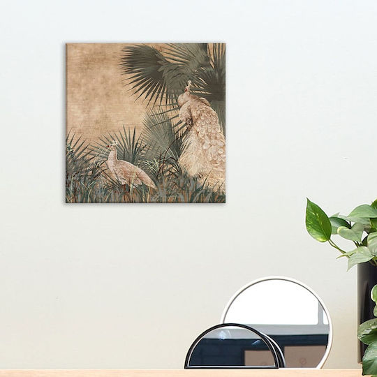 Ango Tropical Peacocks Ξύλινος 29x29 cm