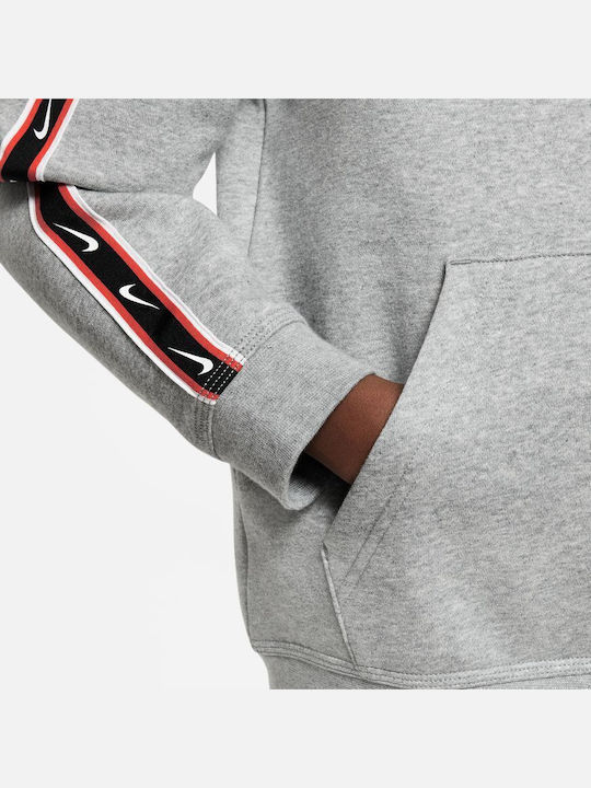 Kids Sweatshirt with Hood and Pockets Gray Sportswear