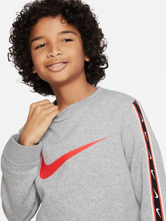 Nike Fleece Kinder Sweatshirt mit Kapuze Gray