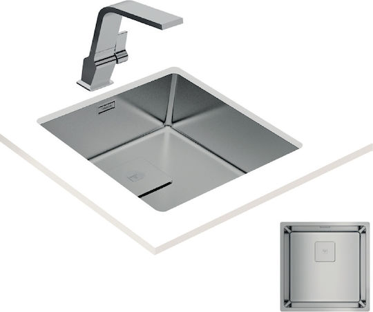 Teka FlexLinea RS15 40.40 PureClean 115000053 Unterbau Spüle Inox Satiniert B44xT44cm Silber