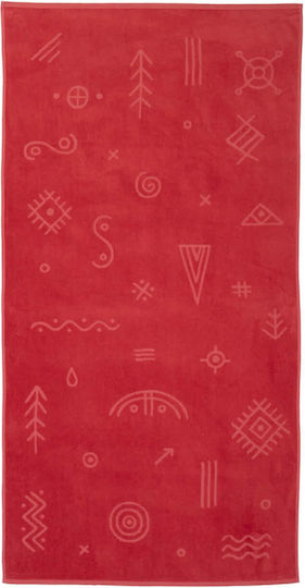 Nef-Nef Homeware Carma Cotton Beach Towel Paprika 160x80cm