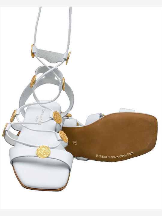 Komis & Komis Women's Flat Sandals in White Color