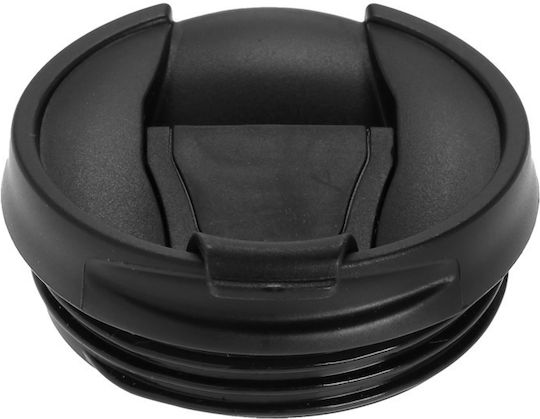 Ecolife Ersatzdeckel für Thermos 370ml aus Kunststoff Schwarz