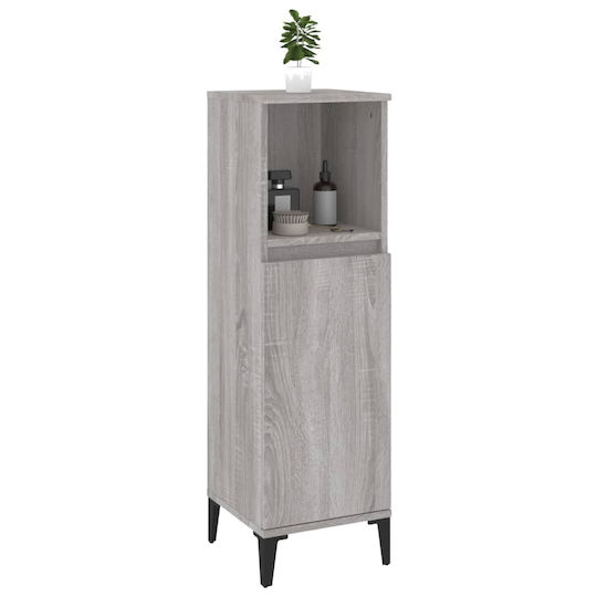 vidaXL Floor Bathroom Column Cabinet L30xD30xH100cm Sonoma