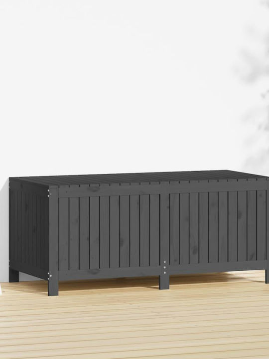 vidaXL Außenlagerbox Hölzernes Gray L147xB68xH64cm