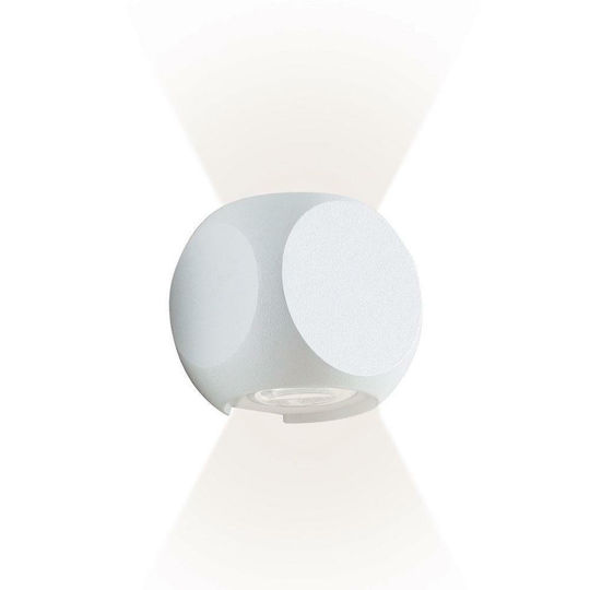 Viokef Ballito Επιτοίχιο Εξωτερικό Σποτ LED IP54 4W με Θερμό Λευκό Φως Διπλής Δέσμης 6.5x65εκ.