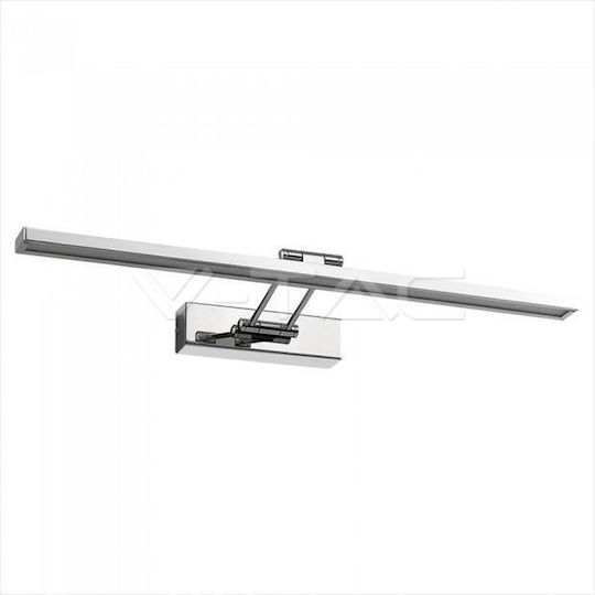 V-TAC Modern Leuchte Wand mit Integrierter LED und Warmweißes Licht Silber 45.5x4.5x19cm