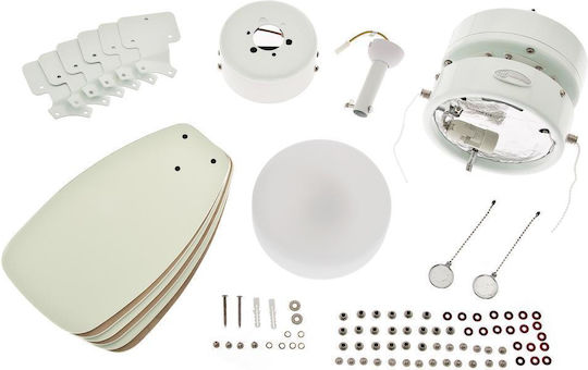 Westinghouse Flora Royal Ceiling Fan 76cm with White Light Fixture