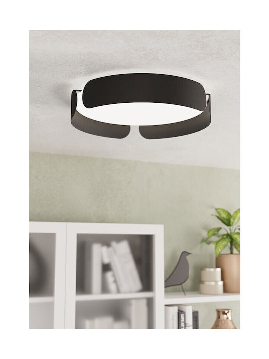 Eglo Valcasotto Modern Plastic Ceiling Light with Integrated LED 37pcs Black