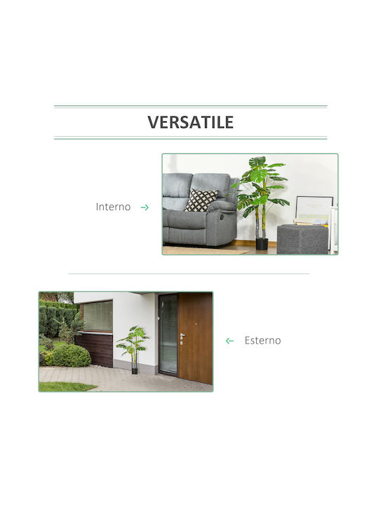 Künstliche Pflanze im Topf Monstera Grün 120cm HomCom