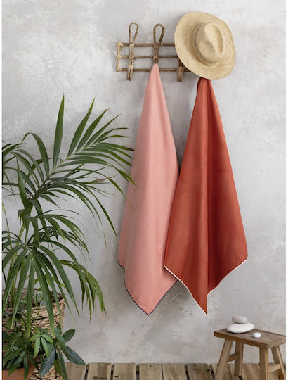 Nima Riva Πετσέτα Microfiber Σώματος Διπλής Όψεως Coral 160x90εκ.