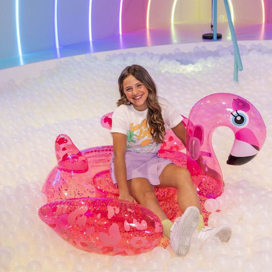 Swim Essentials Neon Παιδικό Φουσκωτό Στρώμα Θαλάσσης Flamingo Ροζ 150x130cm