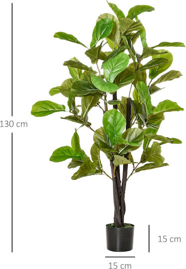 Artificial Outdoor Tree Green 130cm HomCom