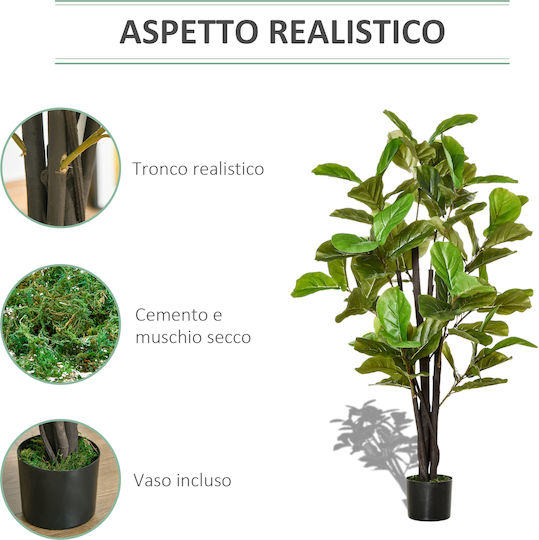 Artificial Outdoor Tree Green 130cm HomCom