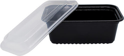 Intertan Einweg-Plastikgeschirr mit Fassungsvermögen von 750ml Schwarz 50Stück