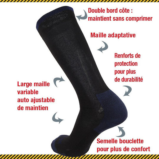 Estex 1749 Lang Jagdsocken in Schwarz Farbe