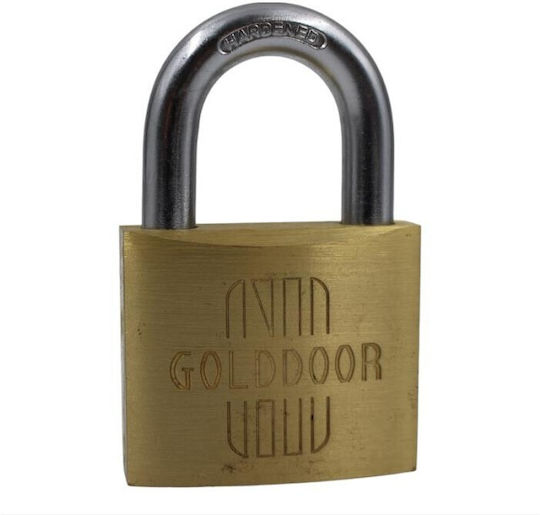 Golddoor BL465 Alamă Lăcăt Potcoavă cu cheie 50mm 1buc