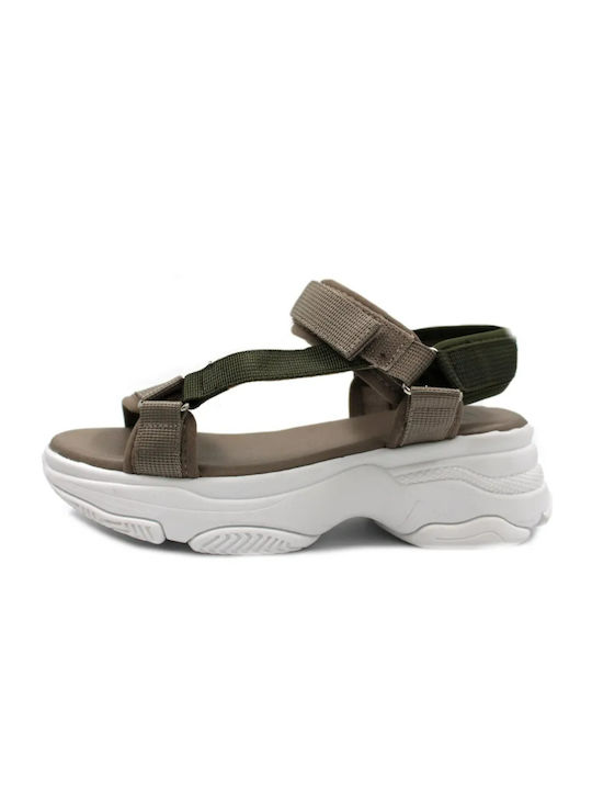 Level Anatomic Anatomic Leather Sporty Women's Sandals Khaki