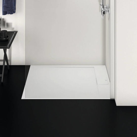 Ideal Standard Ultra Flat S I.life Ορθογώνια Πορσελάνινη Ντουζιέρα 100x80cm Λευκή