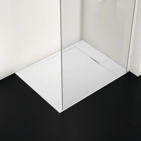 Ideal Standard Ultra Flat S I.life Ορθογώνια Πορσελάνινη Ντουζιέρα 100x80cm Λευκή