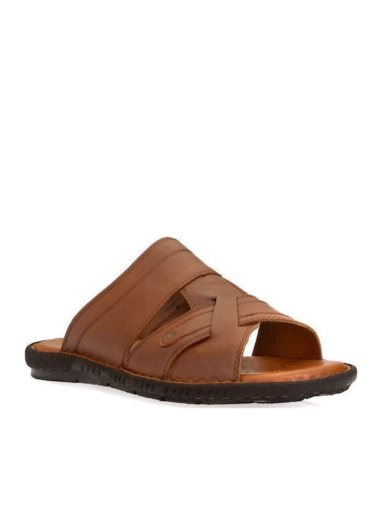 Leder Herrensandalen in Schwarz Farbe