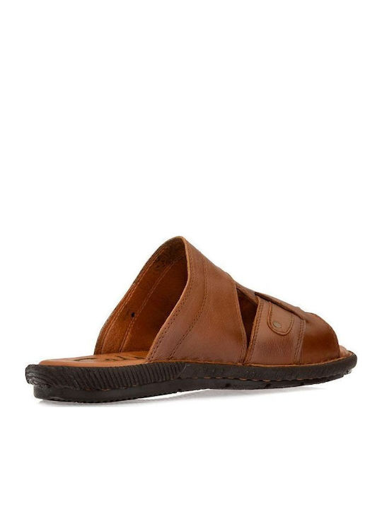 Leder Herrensandalen in Schwarz Farbe