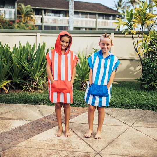 Dock & Bay Mini Kids Beach Poncho Red 56 x 42cm με Θήκη Μεταφοράς
