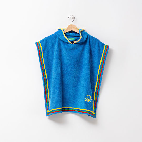 Benetton Kids Beach Poncho Blue 85 x 85cm