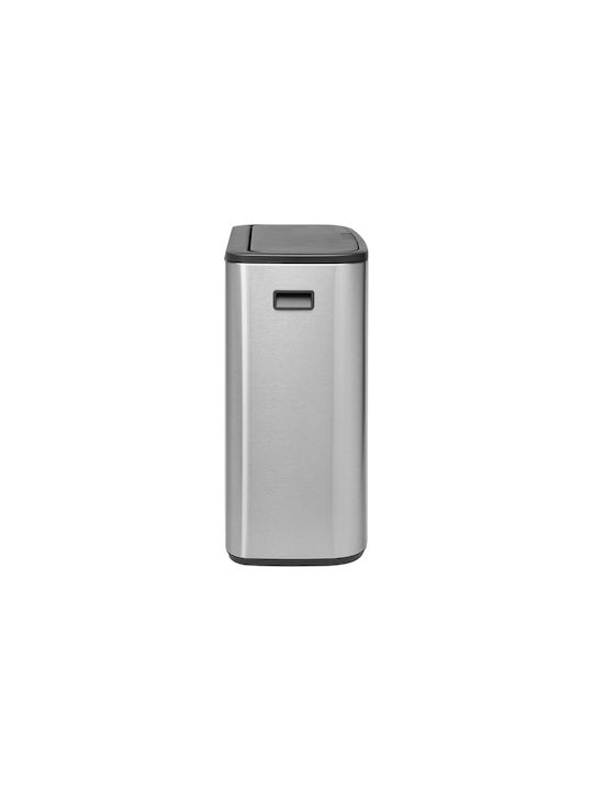 Brabantia Brabantia Recycling Mülleimer aus Inox Push Silbern 60lt