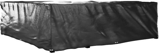 vidaXL Waterproof Couch Protective Cover 300x300x90cm in Black Color 2 Pieces