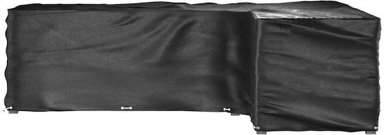 vidaXL Προστατευτικό Κάλυμμα Καναπέ 285x220x80εκ. σε Μαύρο Χρώμα