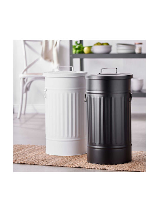 Butlers Grove Κάδος Απορριμμάτων Μεταλλικός Μαύρος 40lt