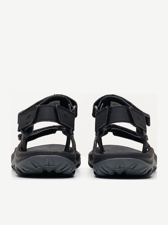 Leder Herrensandalen in Schwarz Farbe