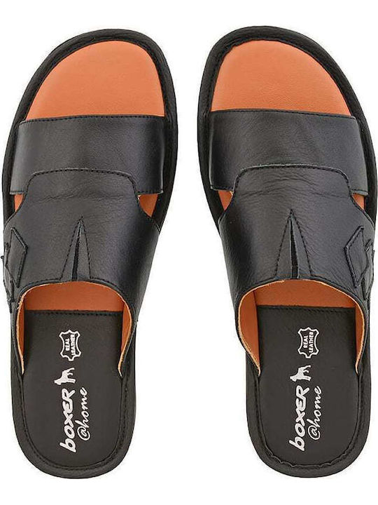 Comfort Leather Women's Flat Sandals in Tabac Brown Color