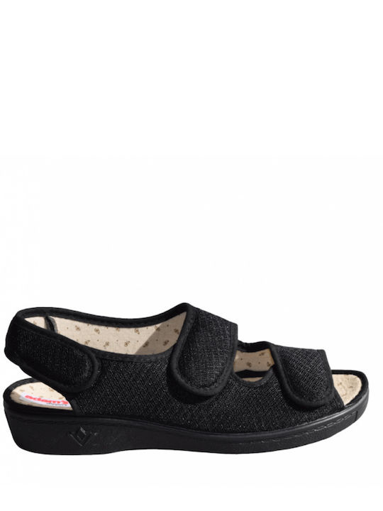 Adam's Shoes Women's Flat Sandals in Black Color