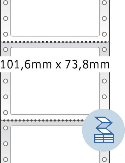Herma Small Adhesive Labels in White Color 101.6x73.8mm