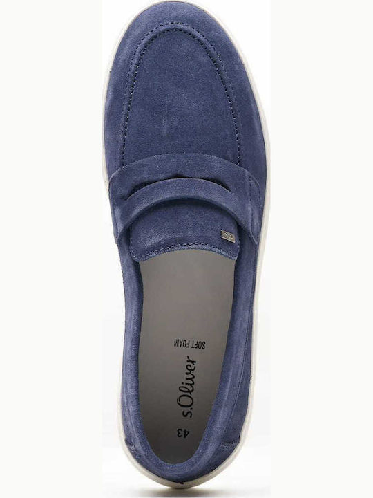 Suede Ανδρικά Loafers σε Μπλε Χρώμα