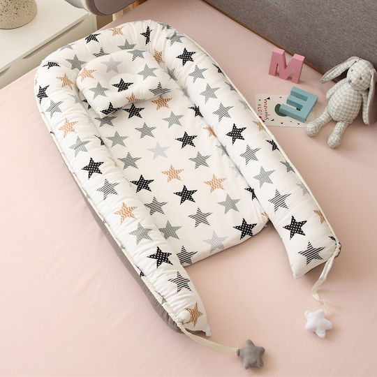Beauty Home Βρεφικό Μαξιλάρι Φωλιά Μπεζ 53x88εκ.