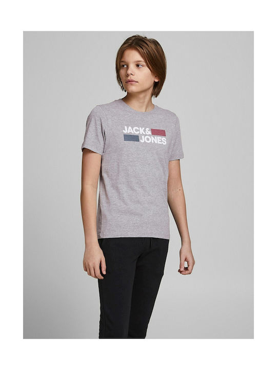 Jack & Jones Παιδικό T-shirt Light Grey