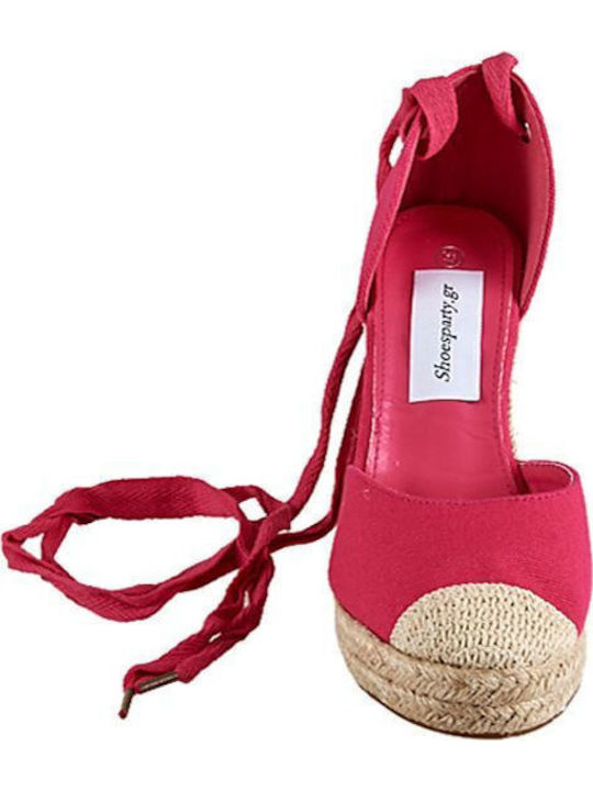 Platforme Dama Tip Espadrile Fuchsia