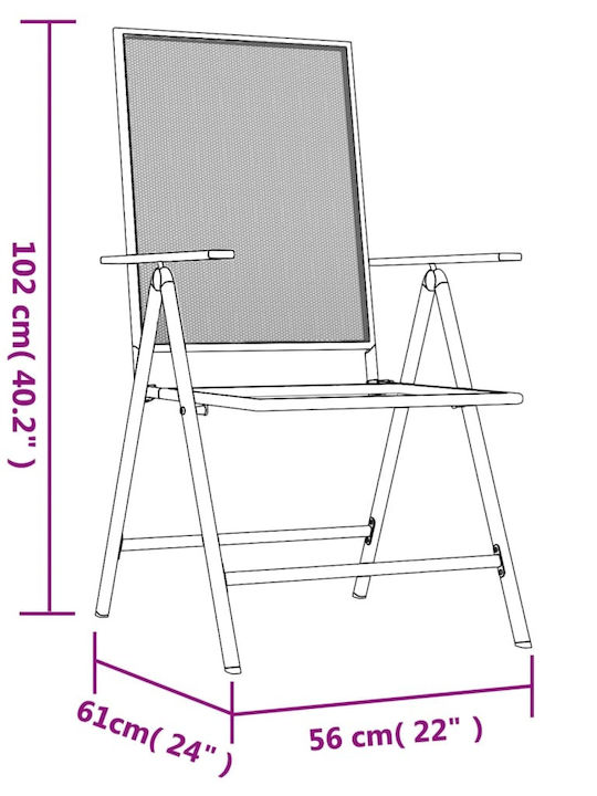 Set Sala De Mese Pentru Exterior 5 Piese Antracit