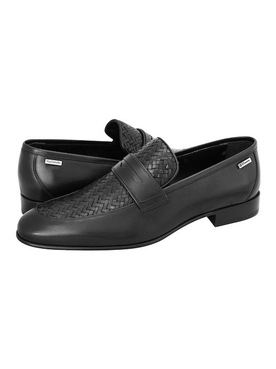 Guy Laroche Melzin Δερμάτινα Ανδρικά Loafers σε Μαύρο Χρώμα