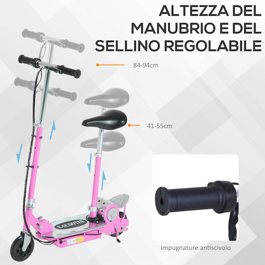 HomCom Electric Children's Scooter in Pink Color with Seat