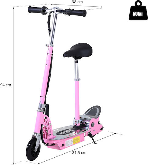 HomCom Electric Children's Scooter in Pink Color with Seat
