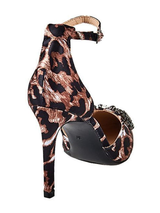 Pantofi cu toc cu Curea Animal Print